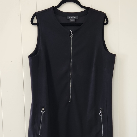 Addition Elle Michel Studio Black Sleeveless Sheath Dress Knee Length Mini 1X - Picture 2 of 10